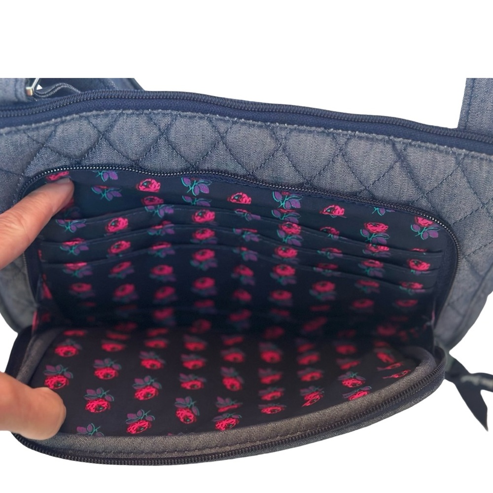 LOW START NWT - Vera Bradley Quilted Denim Backpack and Crossbody Set - Picture 14 of 17